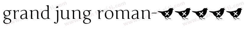 grand jung roman字体转换